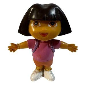 Dora The Explorer Figurine 2.5" Tall Plastic Toy Backpack & Running Shoes